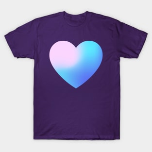 Cotton Candy Gradient Heart Design T-Shirt